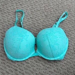 Victoria's Secret Aqua Lace Bra